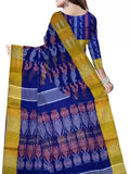 pradip fabrics saree blue jamdani saree