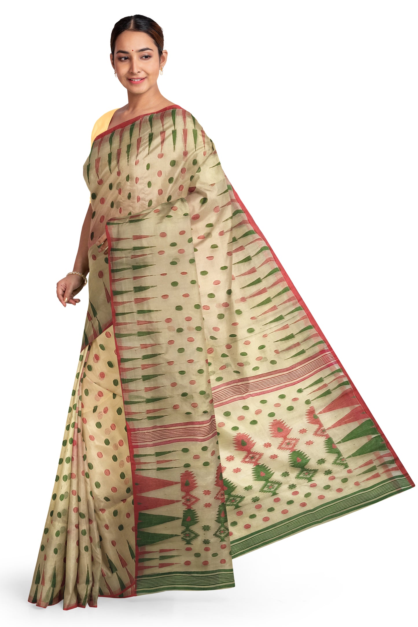pradip fabrics pure cotton tant saree
