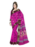 pradip fabrics pink cotton saree
