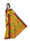 pradip fabrics yellow all over dhakai Jamdani saree