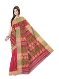 pradip fabrics red all over dhakai jamdani saree