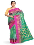 Pradip Fabrics Tant Silk Light Green And Pink Color Saree