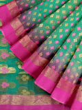Pink Par Border Saree