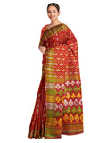 Pradip Fabrics Ethnic Women's Tant Jamdani Maroon Color Saree