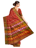 Pradip Fabrics Ethnic Women's Tant Jamdani Maroon Color Saree