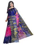 pradip fabrics pink blue saree
