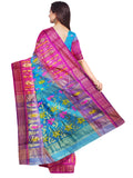 Floral Design Pallu and Zari Border Saree
