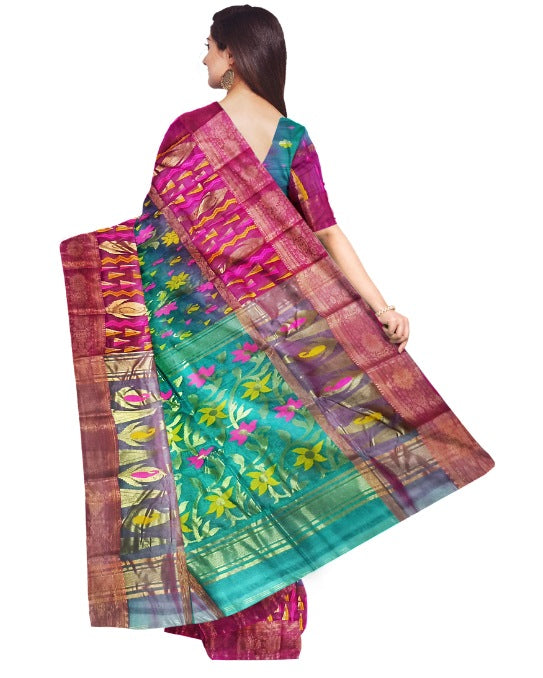 pradip fabrics pure tant silk saree