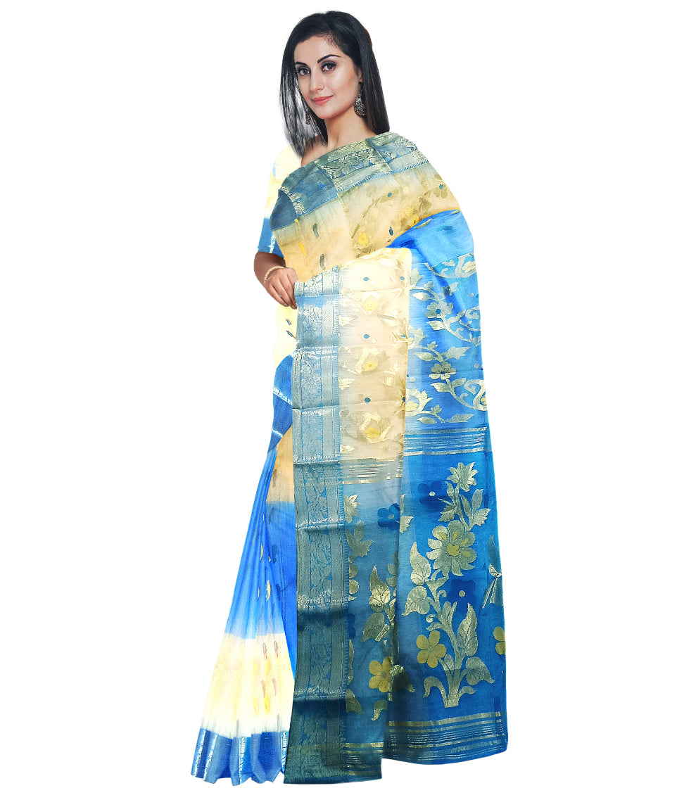 Bengal Handloom Tant Silk 2d bumper Saree