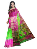 Green and Pink 2d saree
