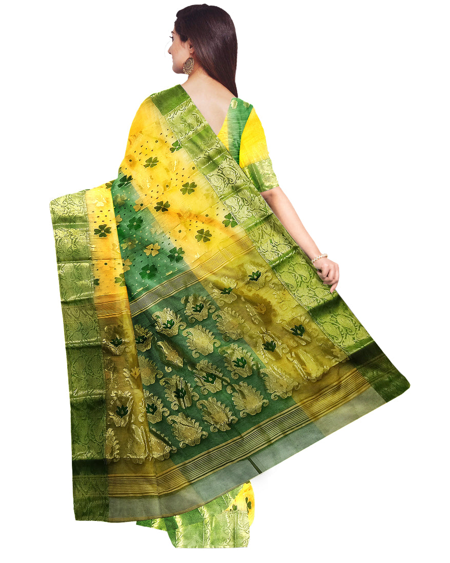 Bengal Handloom Tant Silk 2d bumper Saree