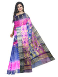 Pink and Blue 2d saree