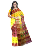 Red and Yellow 2d bumper saree