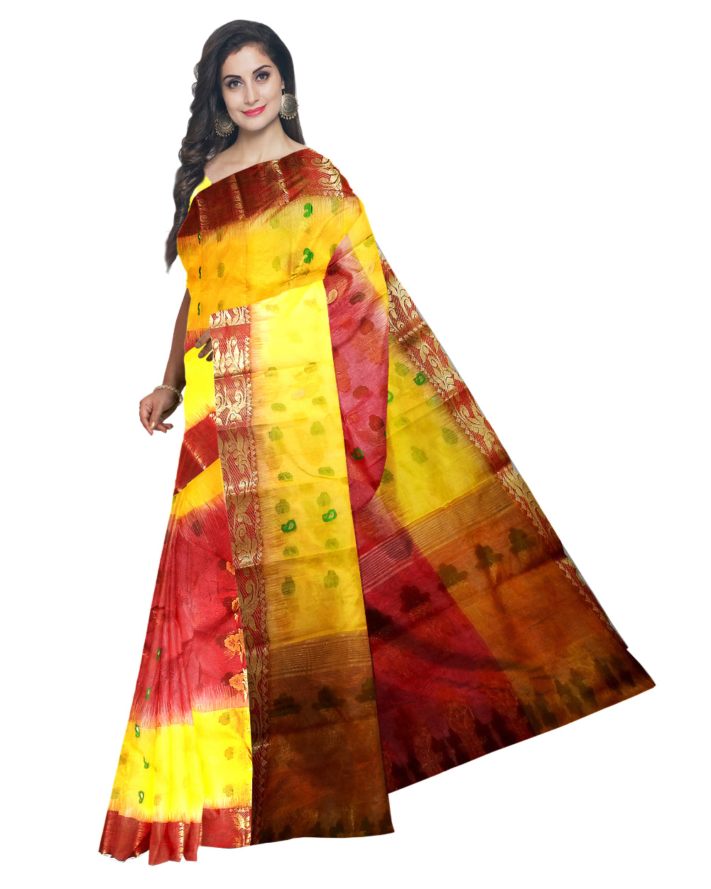 Bengal Handloom Tant Silk 2d bumper Saree