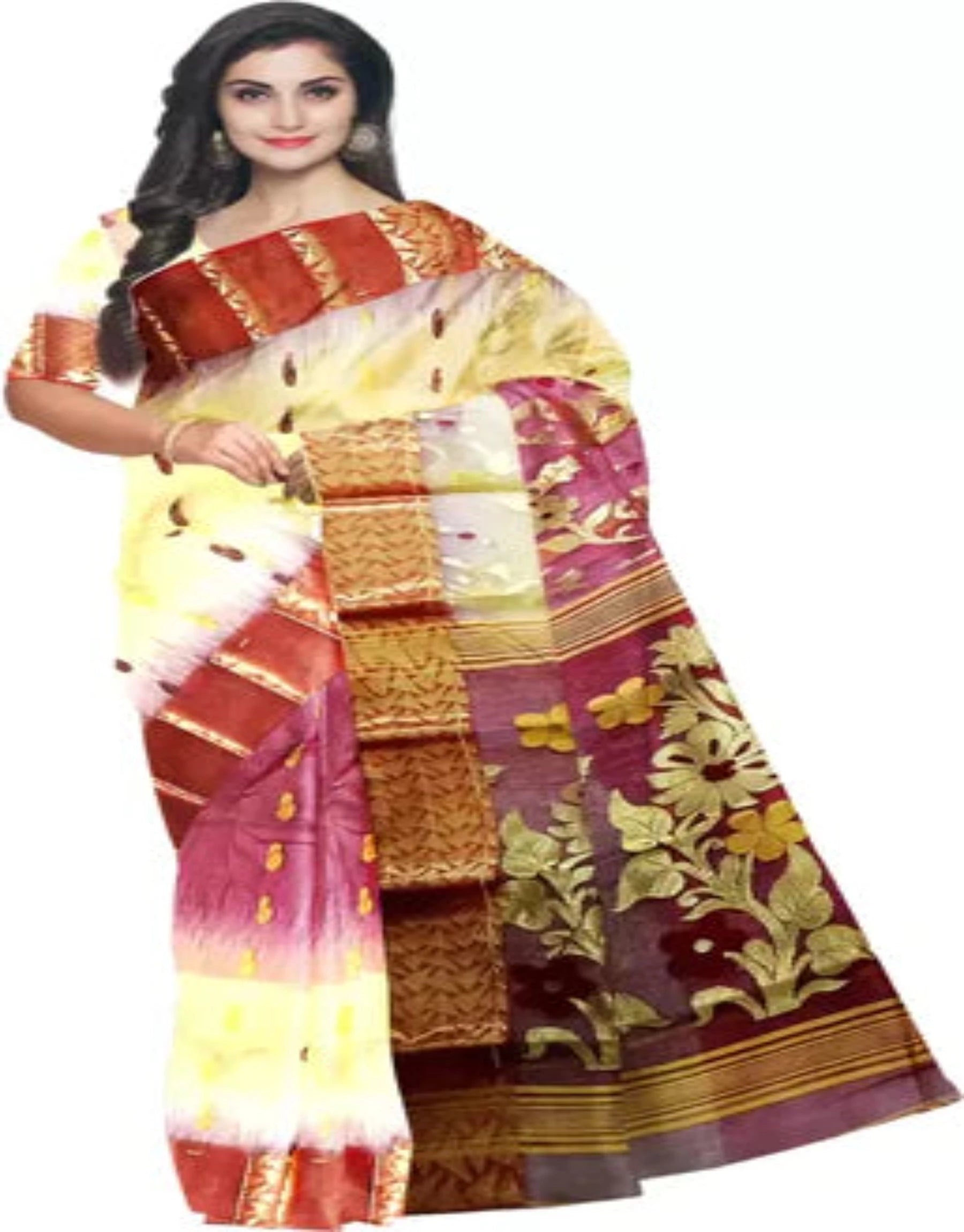 pradip febrics tant silk saree