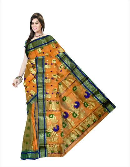 Pradip Fabrics Woven Pure Tant Tussar Silk Saree