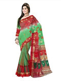 Pradip Fabrics Ethnic Women's Tant Silk Color Saree