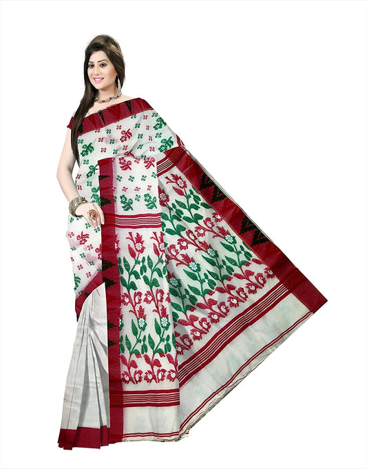 bengal handloom tant tussar silk saree