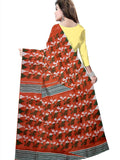 Pradip Fabrics Ethnic Women's  Orange Color jamdani  Saree