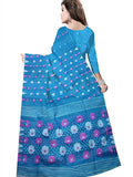 Pradip Fabrics Ethnic Women's Tant jamdani Aqua Color Saree
