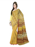 Pradip Fabrics Ethnic Women's Cotton Tant Cotton Yellow Color Saree