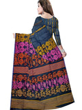 Pradip Fabrics Ethnic Women's Tant Jamdani Black Color Saree