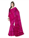 Pradip Fabrics Ethnic Women's Tant Jamdani Pink Color Saree