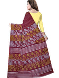 Pradip Fabrics Ethnic Women's Tant Jamdani Maroon Color Saree