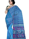 Pradip Fabrics Ethnic Women's Tant Jamdani Aqua Color Saree