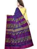 Pradip Fabrics Ethnic Women's Tant Jamdani Blue Color Saree