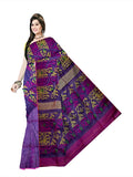 Pradip Fabrics Ethnic Women's Tant Jamdani Blue Color Saree