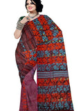Pradip Fabrics Ethnic Women's Tant Jamdani Maroon Color Saree