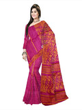 Pradip Fabrics Ethnic Women's Tant Jamdani Pink Color Saree
