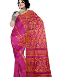 Pradip Fabrics Ethnic Women's Tant Jamdani Pink Color Saree