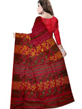 Pradip Fabrics Ethnic Women's Tant Jamdani Maroon Color Saree