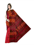 Pradip Fabrics Ethnic Women's Tant Jamdani Maroon Color Saree