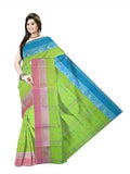 Pradip Fabrics Ethnic Women's Tant Cotton Light Green Color Saree