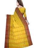 Pradip Fabrics Ethnic Women's Tant Cotton Yellow Color Saree