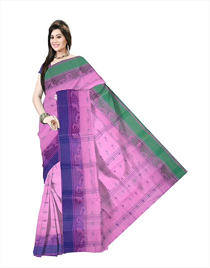 Pradip Fabrics Ethnic Women's Cotton Tant Purple Color Saree
