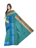 Pradip Fabrics Ethnic Women's Tant Cotton Sea Green Color Saree