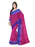 Pradip Fabrics Ethnic Women's Tant Cotton Dark Pink Color Saree