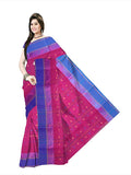 Pradip Fabrics Ethnic Women's Tant Cotton Dark Pink Color Saree