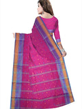 Pradip Fabrics Ethnic Women's Tant Cotton Dark Pink Color Saree
