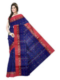 Pradip Fabrics Ethnic Women's Cotton Tant Navy Blue Color Saree