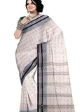 Pradip Fabrics Ethnic Women's Cotton Tant White Color Saree
