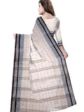 Pradip Fabrics Ethnic Women's Cotton Tant White Color Saree