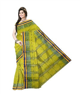 Pradip Fabrics Ethnic Women's Cotton Tant Light Green Color Saree