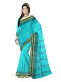 Pradip Fabrics Ethnic Women's Cotton Tant Sea Green Color Saree