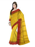Pradip Fabrics Ethnic Women's Cotton Tant Yellow Color Saree