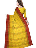 Pradip Fabrics Ethnic Women's Cotton Tant Yellow Color Saree